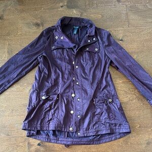 White House Black Market Deep Purple Utility Jacket